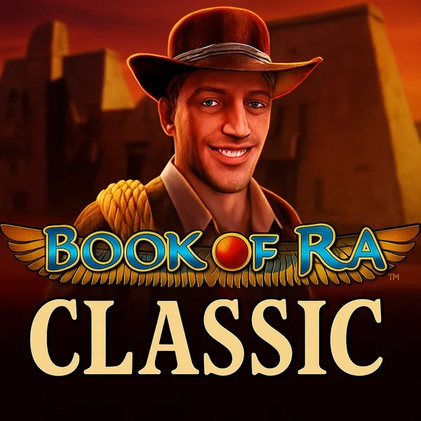 Book of Ra Classic logo – Slots by Novomatic at Tikitaka Casino