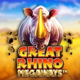 Great Rhino Megaways online game logo by Pragmatic Play on tikitakacasino-espana.com