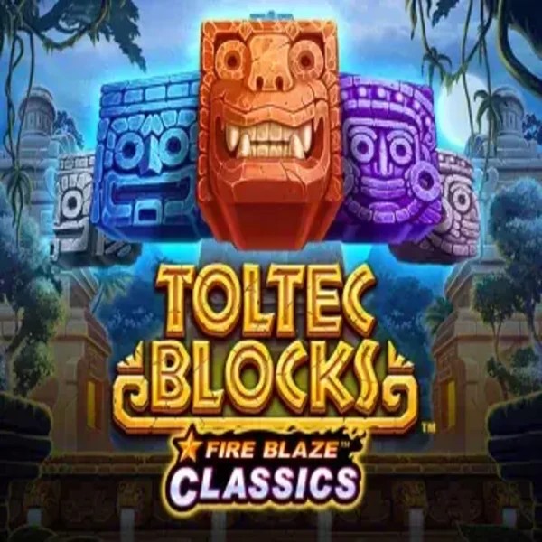 Fire Blaze: Toltec Blocks game by Rarestone Gaming – logo hosted on Tikitaka Casino